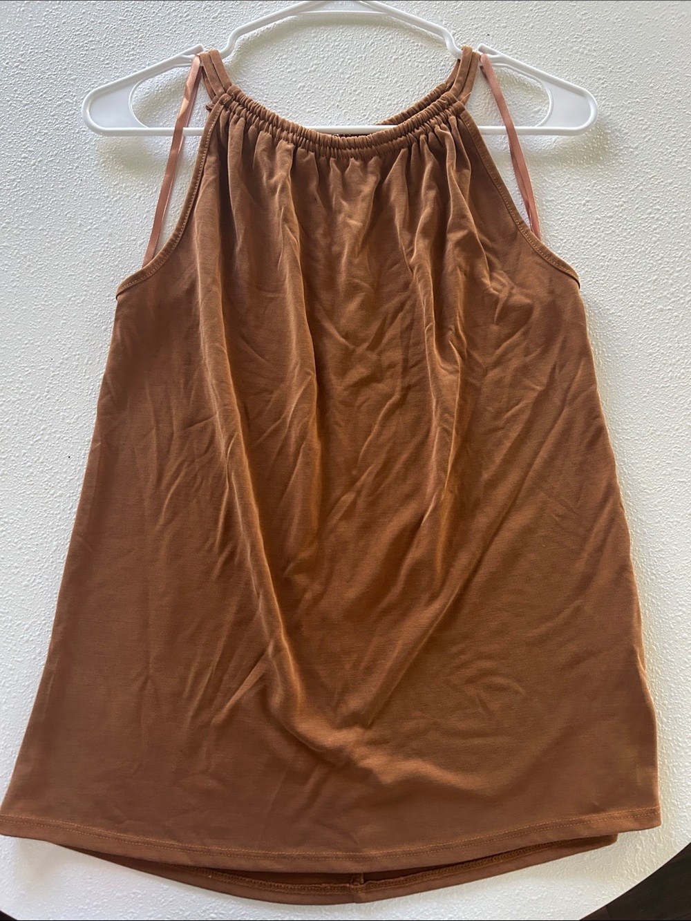 Green Envelope Rust Brown Halter Tank Top